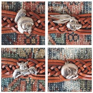 Incredible vintage 70's Loony Tunes braided belt